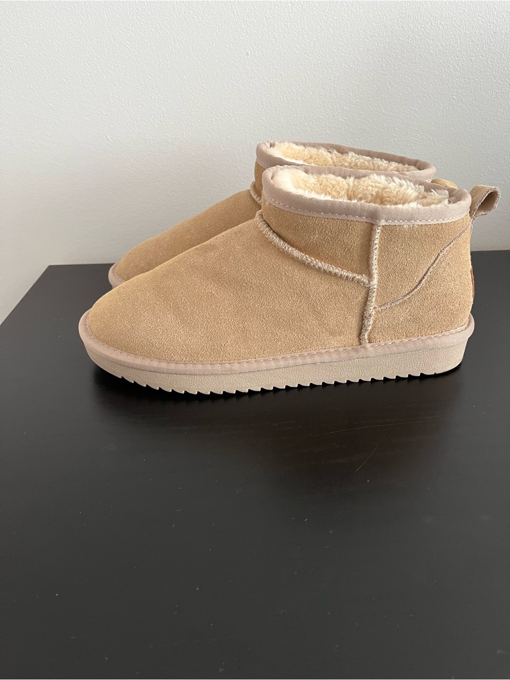 Cozy Ankle Boot Slippers - Tan